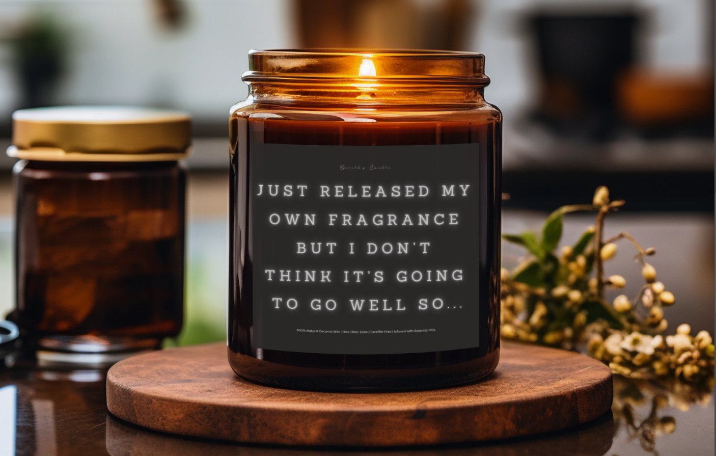 Just Released My Own Fragrance Candle | 100% Coconut Wax | 9 Ounce Amber Glass Jar | Non-Toxic & Eco-Friendly | 9 Aromatic Fragrances Available