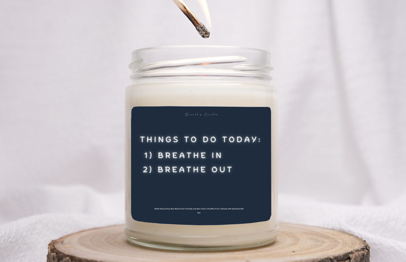 Things To Do Today Candle | 100% Soy Wax Blend | 9 Ounce Clear Glass Jar | Non-Toxic & Eco-Friendly | 9 Aromatic Scents Available