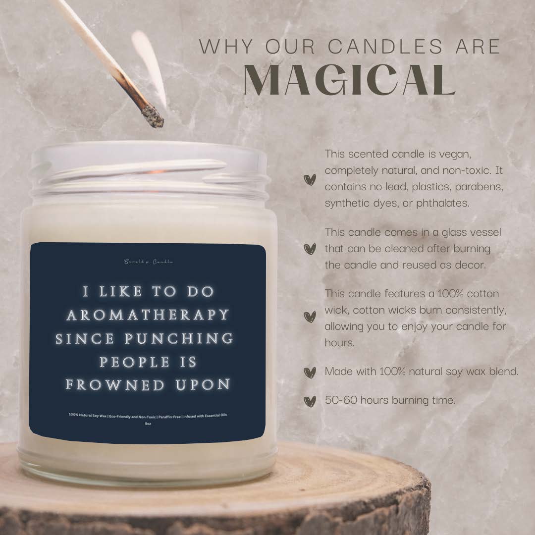 I Like to Do Aromatherapy Candle | 100% Soy Wax Blend | 9 Ounce Clear Glass Jar | Non-Toxic & Eco-Friendly | 9 Aromatic Scents Available