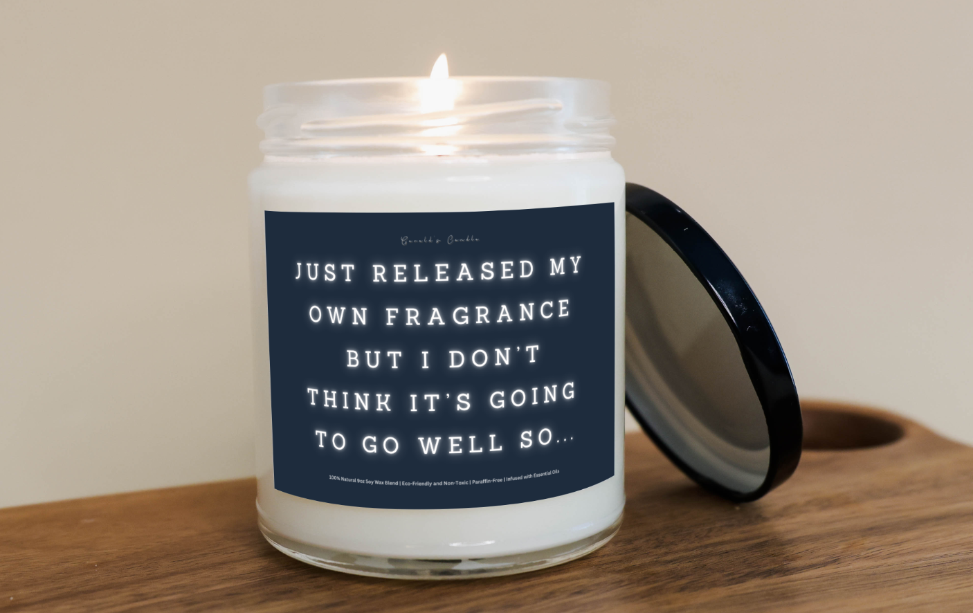 Just Released My Own Fragrance Candle | 100% Soy Wax Blend | 9 Ounce Clear Glass Jar | Non-Toxic & Eco-Friendly | 9 Aromatic Scents Available