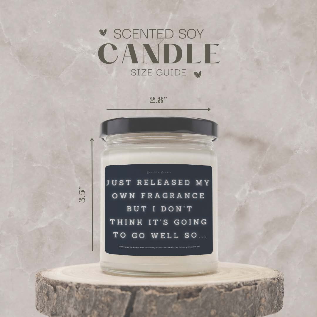 Just Released My Own Fragrance Candle | 100% Soy Wax Blend | 9 Ounce Clear Glass Jar | Non-Toxic & Eco-Friendly | 9 Aromatic Scents Available