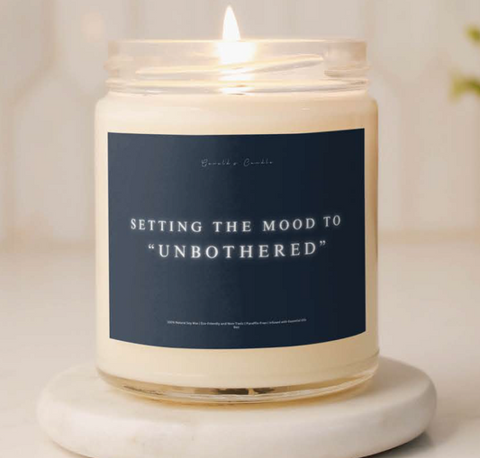 Setting the Mood Candle | 100% Soy Wax Blend | 9 Ounce Clear Glass Jar | Non-Toxic & Eco-Friendly | 9 Aromatic Scents Available